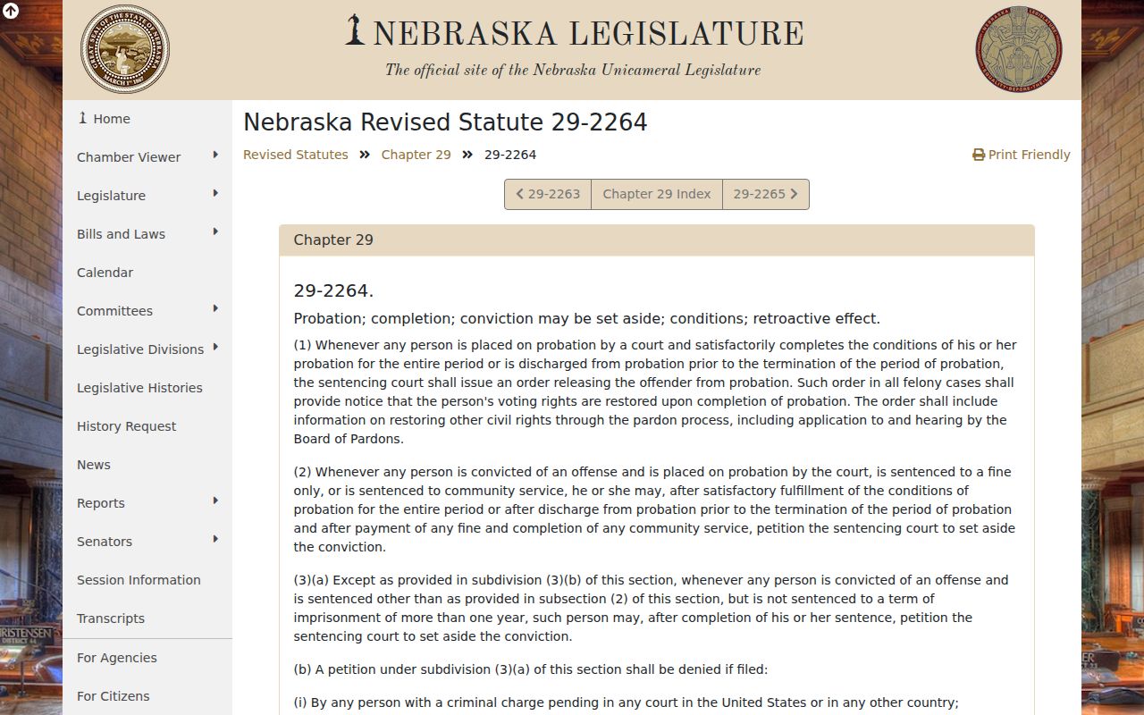 Nebraska conviction set-aside statute for Hoskins court records