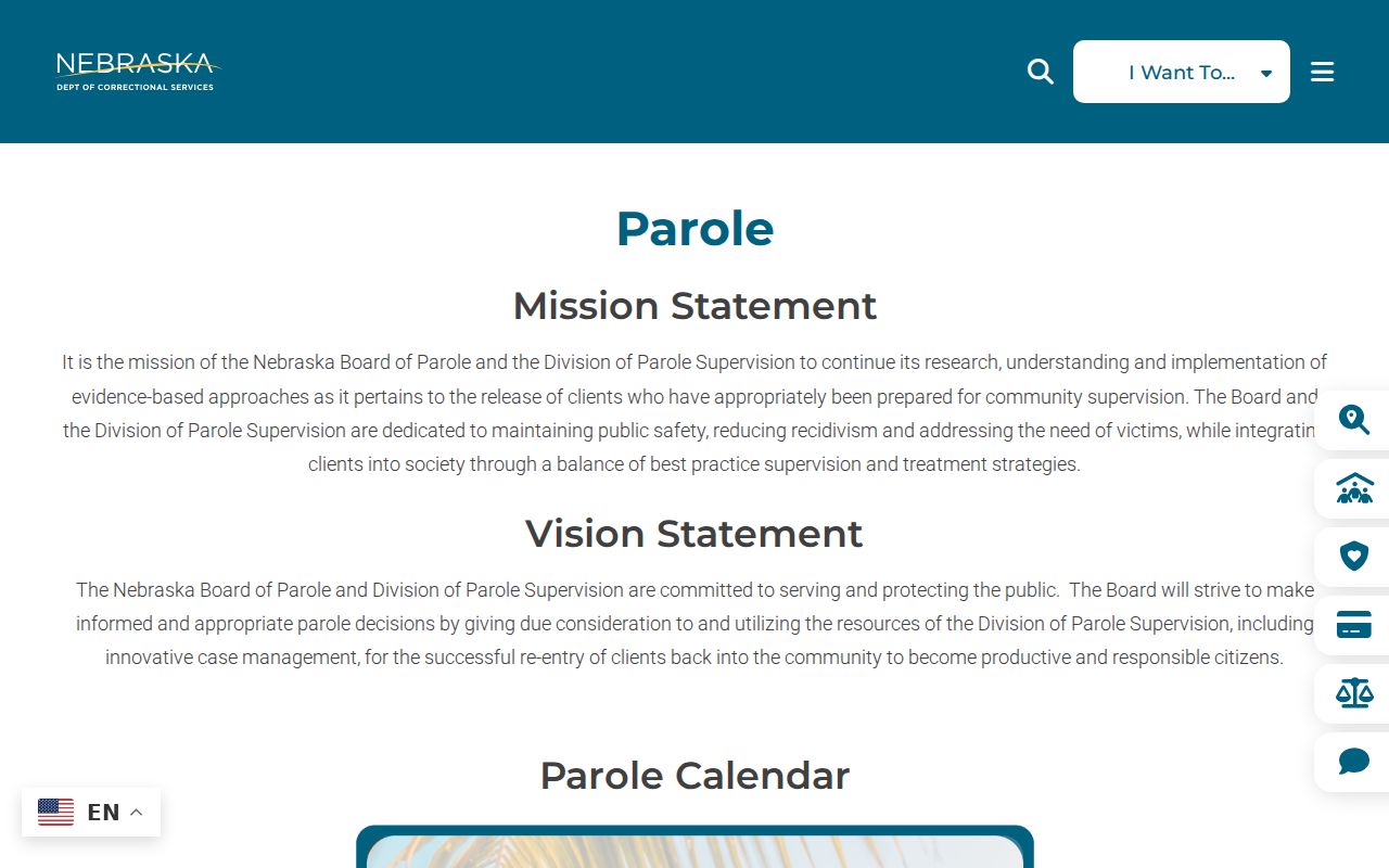 Nebraska corrections parole information used for Hoskins record routing