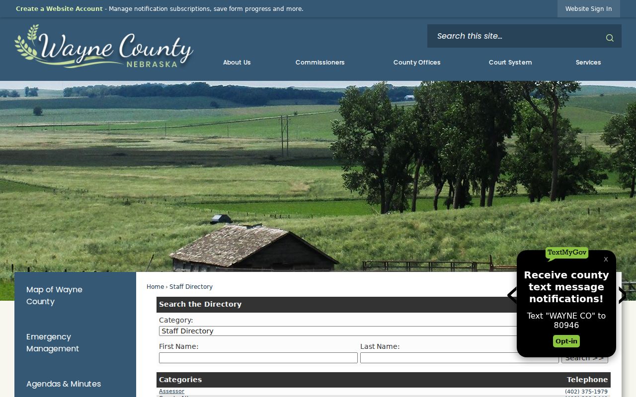 Wayne County criminal record office directory