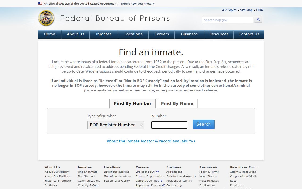 Wayne County arrest search federal inmate locator
