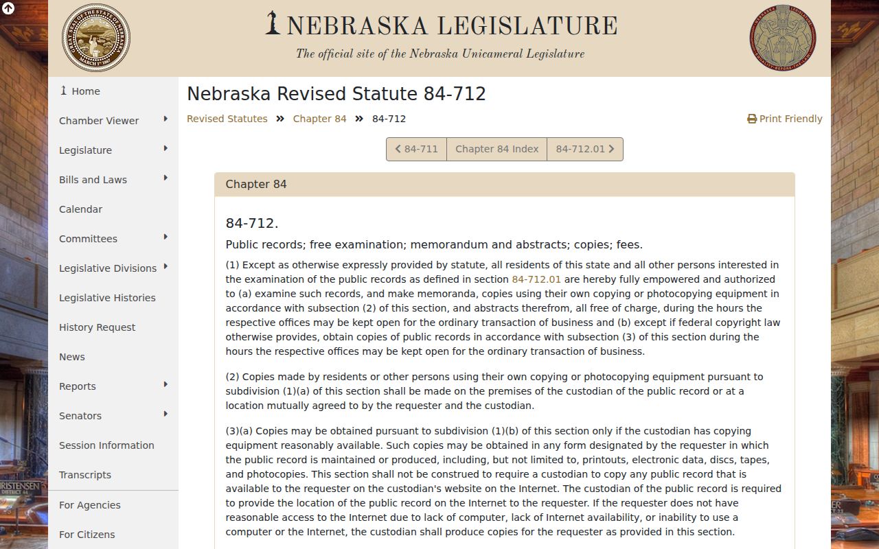 Winside record access under Nebraska public records inspection law